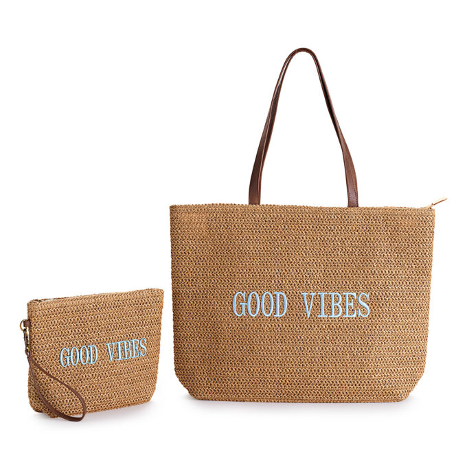BORSA "GOOD VIBES" CON POCHETTE