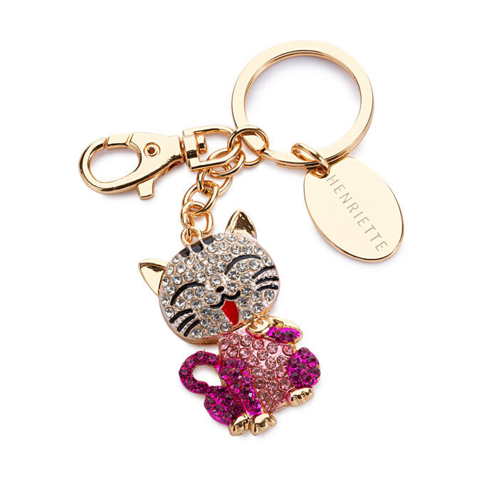 PORTACHIAVE GATTINO ROSA